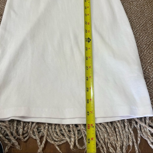 TALENTLESS Womens Bodycon White Tank Dress Sz XS Preppy Streetwear Party Beach - Picture 9 of 11